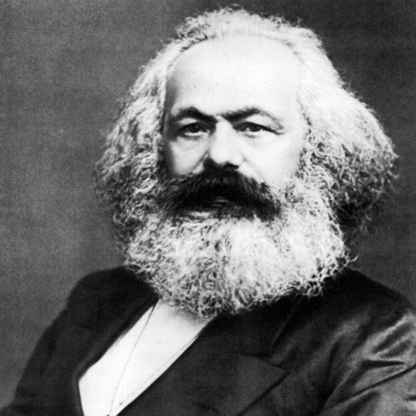 Photograph of Karl Marx by John Mayall, public domain, via Wikimedia Commons